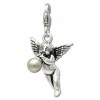 SilberDream Charm Engel mit Perlen-Trompete 925 Armband Anhnger FC696