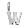 Charm Buchstabe: W Silber Charms Anhänger für Armbänder - Silber Dream Charms - FC70W