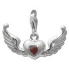 Charm Fliegendes Herz in 925 Sterling Silber Silber Charms Anhänger für Armbänder - Silber Dream Charms - FC721R