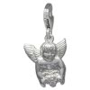 Charm Engel mit Herz in 925 Sterling Silber Charms Anhänger für Armbänder - Silber Dream Charms - FC734W