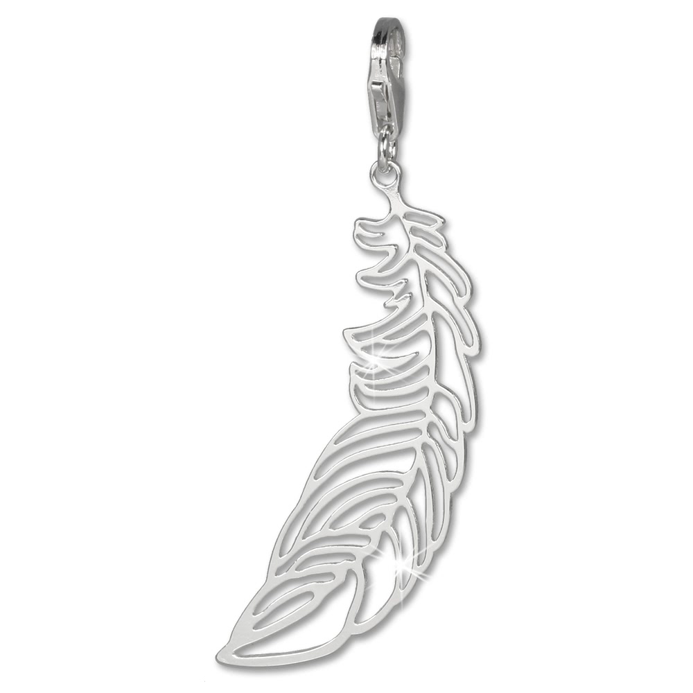 SilberDream 925 Charm Feder Armband Ketten Anhnger FC802