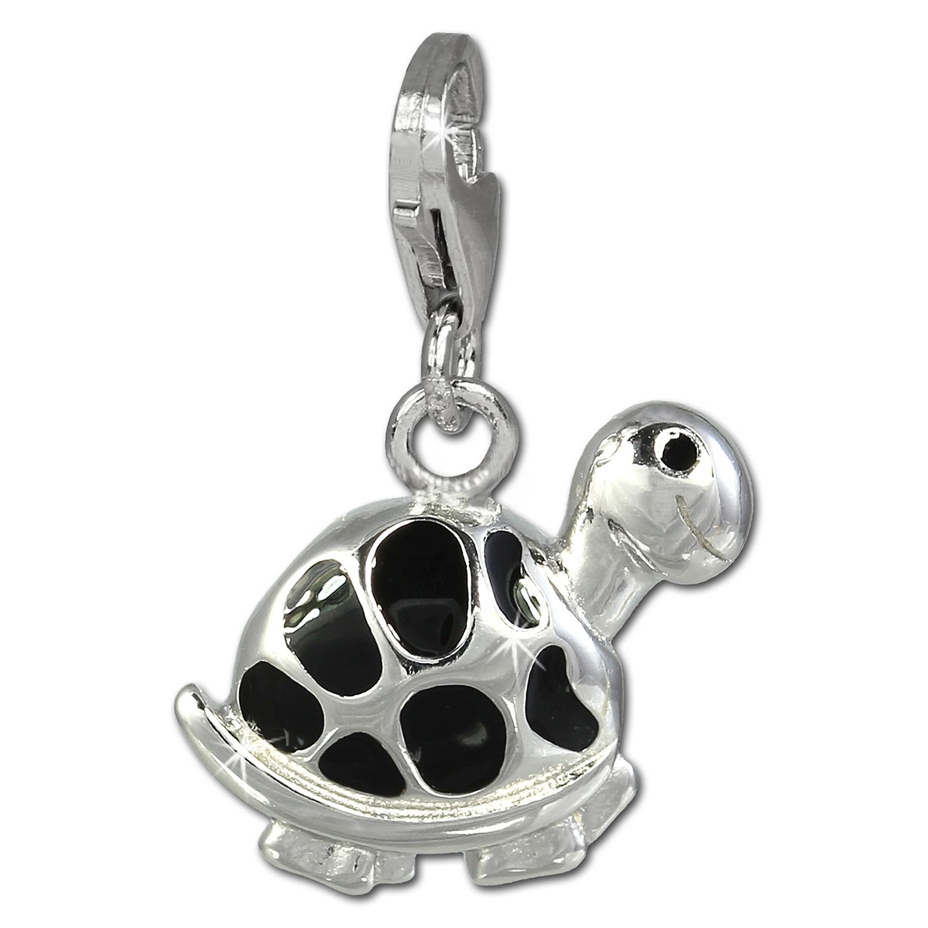 SilberDream Charm Schildkrte schwarz 925er Armband Anhnger FC818S