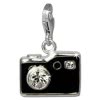 Charm Fotoapparat schwarz in 925 Sterling Silber Charms Anhänger für Armbänder - Silber Dream Charms - FC819S
