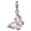 SilberDream Charm Schmetterling lila/wei 925 Armband Anhnger FC825V
