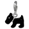 SilberDream Charm Hund schwarz 925er Armband Anhnger FC830S