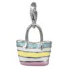 Charm Strandtasche in 925 Sterling Silber Silber Charms Anhänger für Armbänder - Silber Dream Charms - FC838F