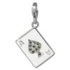 Charm Karte Pik Ass in 925 Sterling Silber Charms Anhänger für Armbänder - Silber Dream Charms - FC841W