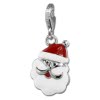Charm Weihnachtsmann in 925 Sterling Silber Silber Charms Anhänger für Armbänder - Silber Dream Charms - FC846R