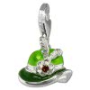Charm Damenhut grün in 925 Sterling Silber Silber Charms Anhänger für Armbänder - Silber Dream Charms - FC861L
