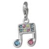 Charm Note bunt in 925 Sterling Silber Silber Charms Anhänger für Armbänder - Silber Dream Charms - FC882F