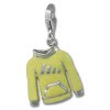 Charm Kapuzenpullover gelb in 925 Sterling Silber Charms Anhänger für Armbänder - Silber Dream Charms - FC885Y