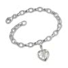 SilberDream 925 Charms Herz wei Silber Armband Anhnger Set FCA050