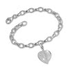 Charms Herz weiß Silber Charms Anhänger für Armbänder Set - Silber Dream Charms - FCA051