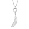 Charm Feder Set mit Halskette und Träger Silber - Silber Dream Charms - FCA119