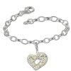 Charm Set Herz weiß Zirkonias Armband - Silber Dream Charms - FCA138