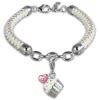 SilberDream Geschenkset Cupcake Charm Lederarmband 925 Silber FCA152