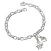 Charm Set Glück in 925 Sterling Silber Silber Charms Anhänger für Armbänder - Silber Dream Charms - FCA302