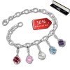 Armband Charms Je taime Kugeln in 925 Sterling Silber Anhänger - Silber Dream Charms - FCA322
