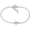 SilberDream Armband Kreuz Zirkonia 925 Silber Damen 18cm - 21cm GSA402W