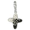 Glitzerschmuck Charm Kreuz Zirkonias ICE in 925 Sterling Silber - Silber Dream Charms - GSC005