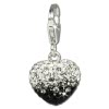 Glitzerschmuck Charm Herz Zirkonias schwarz ICE - Silber Dream Charms - GSC006