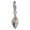 Glitzerschmuck Charm Muschel Zirkonias weiss - Silber Dream Charms - GSC202