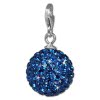 Glitzerschmuck Charm Kugel blau Zirkonias - Silber Dream Charms - GSC218B