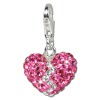 Glitzerschmuck Charm Liebes Herz Zirkonias - Silber Dream Charms - GSC305