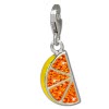 Glitzerschmuck Charm Orangenscheibe Schmuck mit Zirkonia Kristallen - Silber Dream Charms - GSC511O