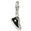 Glitzerschmuck Charm Sneaker schwarz Schmuck mit Zirkonia Kristallen - Silber Dream Charms - GSC515S