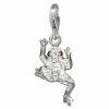 SilberDream Glitzer Charm Frosch wei Zirkonia Kristalle 925er GSC521W