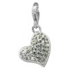 SilberDream Glitzer Charm Herz wei Zirkonia Kristalle GSC543W