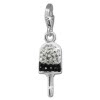 Glitzerschmuck Charm Eis am Stiel Schmuck mit Zirkonia Kristallen - Silber Dream Charms - GSC547S