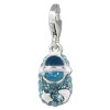 Glitzerschmuck Charm Babyschuh hellblau Schmuck mit Zirkonia Kristallen - Silber Dream Charms - GSC554H