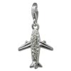 SilberDream Glitzer Charm Flugzeug wei Zirkonia Kristalle GSC561W