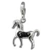 SilberDream Glitzer Charm Pferd schwarz Zirkonia Kristalle Anhnger GSC570S