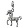 SilberDream Glitzer Charm Pferd wei Zirkonia Kristalle Anhnger GSC570W