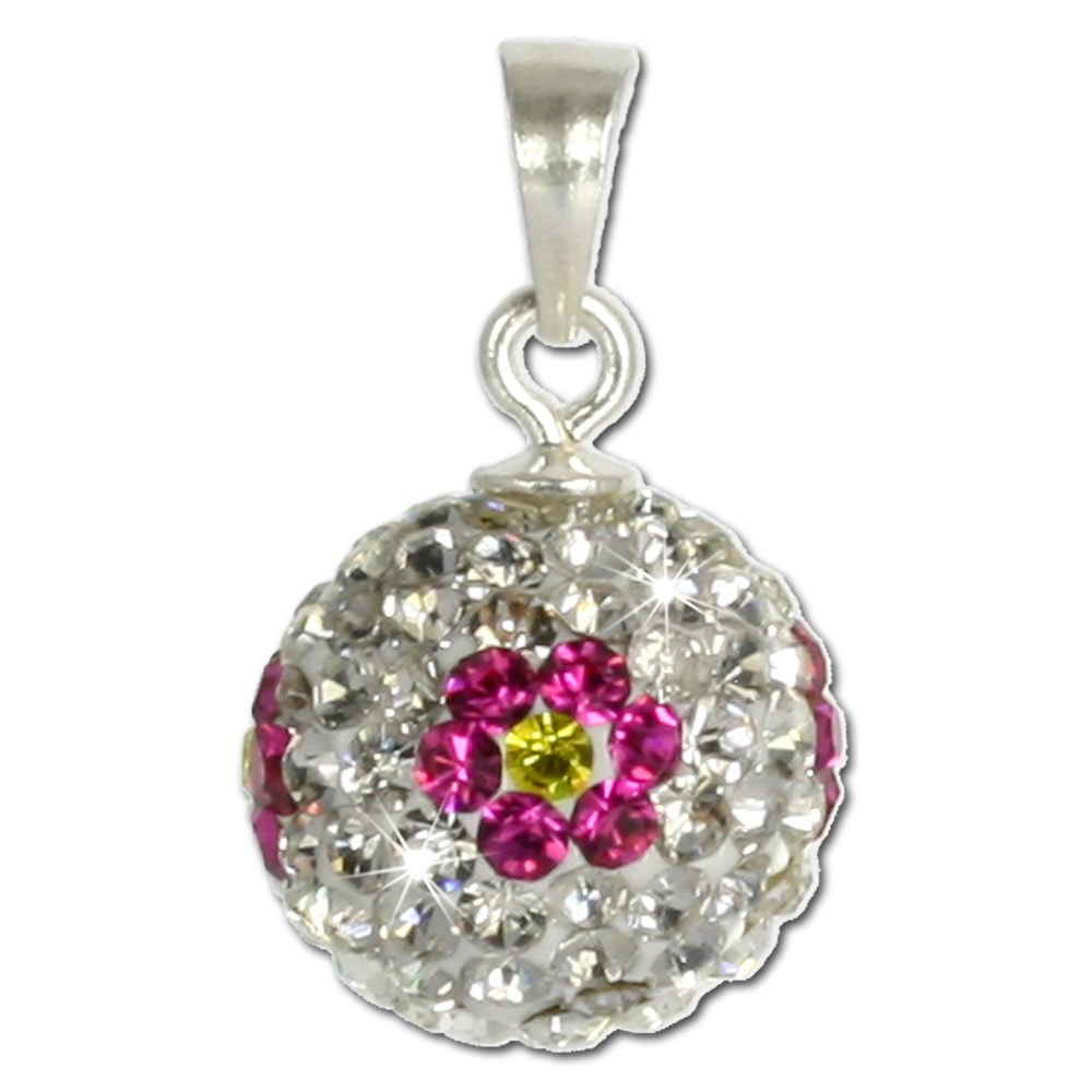SilberDream Glitzer Anhnger 925 Zirkonias Blume GSH301