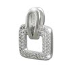 SilberDream Glitzer Kettenanhnger Square Zirkonia wei Damen 925 Silber GSH402W