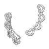 SilberDream Ear Cuff Herzen Zirkonia Ohrringe Ohrklemme 925 Silber GSO422W