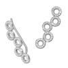 SilberDream Ear Cuff Circle Zirkonia Ohrringe Ohrklemme 925 Silber GSO424W