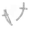 SilberDream Ear Cuff Kreuz Ohrringe Ohrklemme 925 Sterling Silber GSO467W