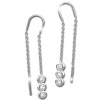 SilberDream Glitzer Ohrhnger 3er Zirkonia wei 925er Silber Ohrring GSO477W