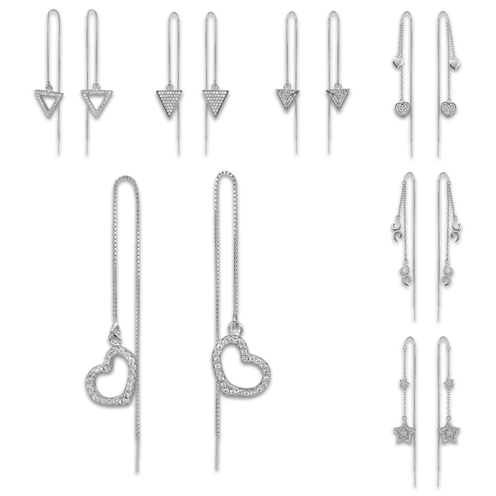 SilberDream Ohrhänger Zirkonia Designauswahl Ohrring 925 Silber GSO4900WX