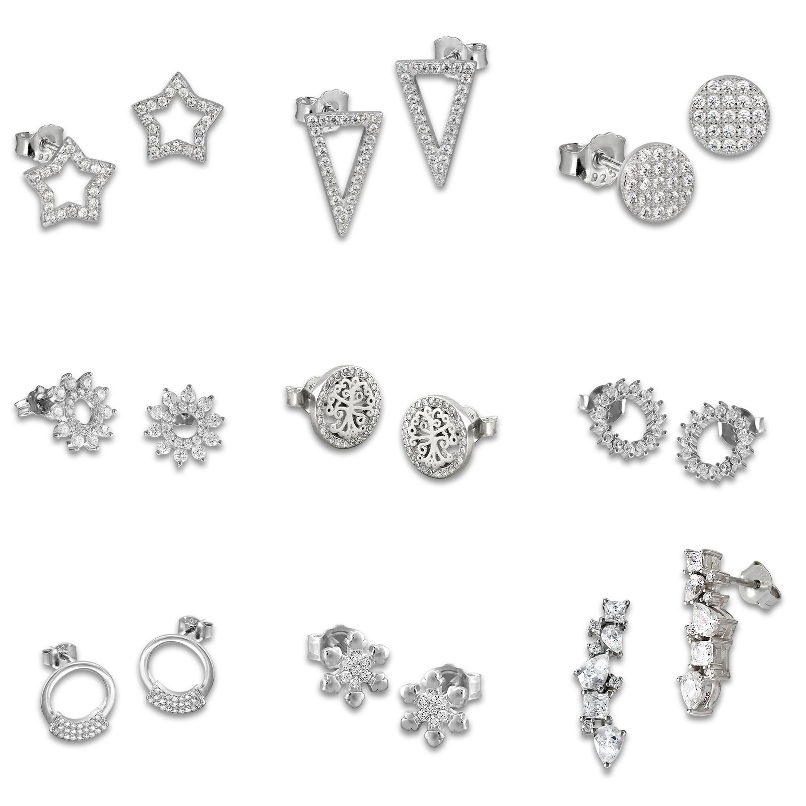 SilberDream Ohrstecker Zirkonia Designauswahl Ohrring 925 Silber GSO4901WX