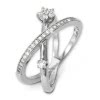 SilberDream Doppel Ring Zirkonia wei Gr.58 925er Sterling Silber GSR400W58