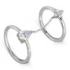 SilberDream Doppel Ring Tropfen Zirkonia Gr.54 Knuckle Ring 925 Silber GSR402W54