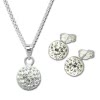 SilberDream Glitzer Set Wei Kette Anhnger Ohrringe 925 Silber GSS053W