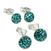 SilberDream Set Ohrstecker Halbkugel 5,7mm trkis Ohrring 925 Silber GSS202T