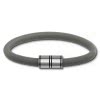 SilberDream Nappa Leder Armband grau 20cm Edelstahlverschluss LAB1020